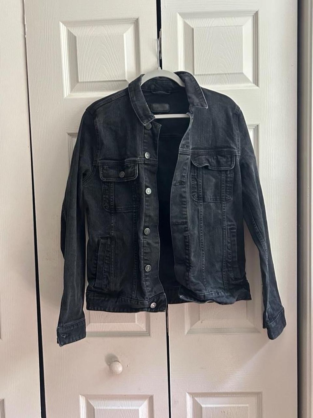 ASOS Washed Black Denim Trucker Jacket